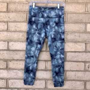 ATHLETA Elation Printed Tight Leggings Blue Size Medium